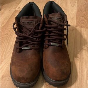 Skechers waterproof Men's Brown rustice nubuck upper padded  Boots Size 11EW